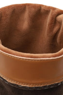 Woman Brown Heeled Suede Boots | Derimod