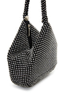 Women's Black Stone Mini Evening Clutch Bag | Derimod