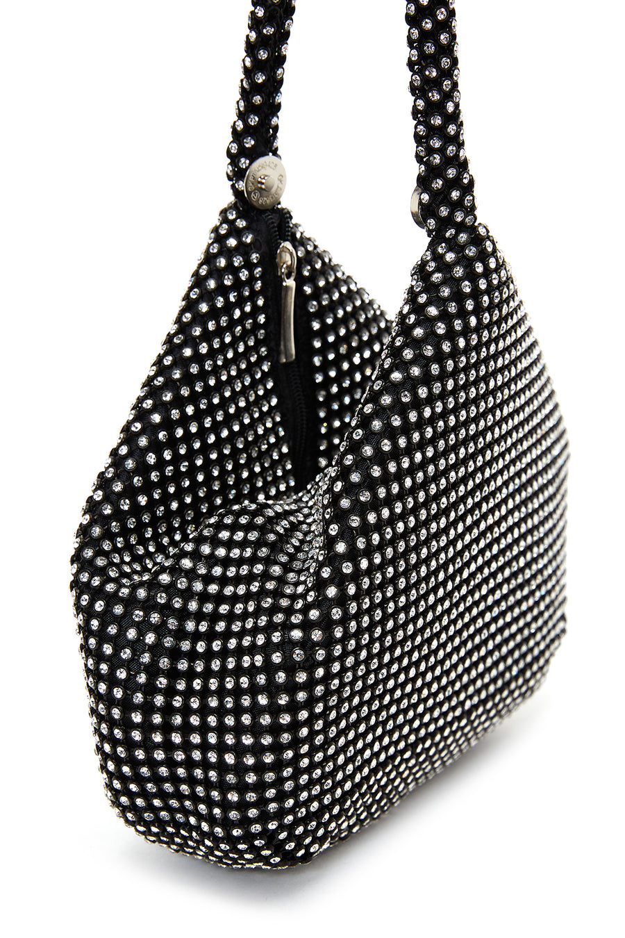 Women's Black Stone Mini Evening Clutch Bag