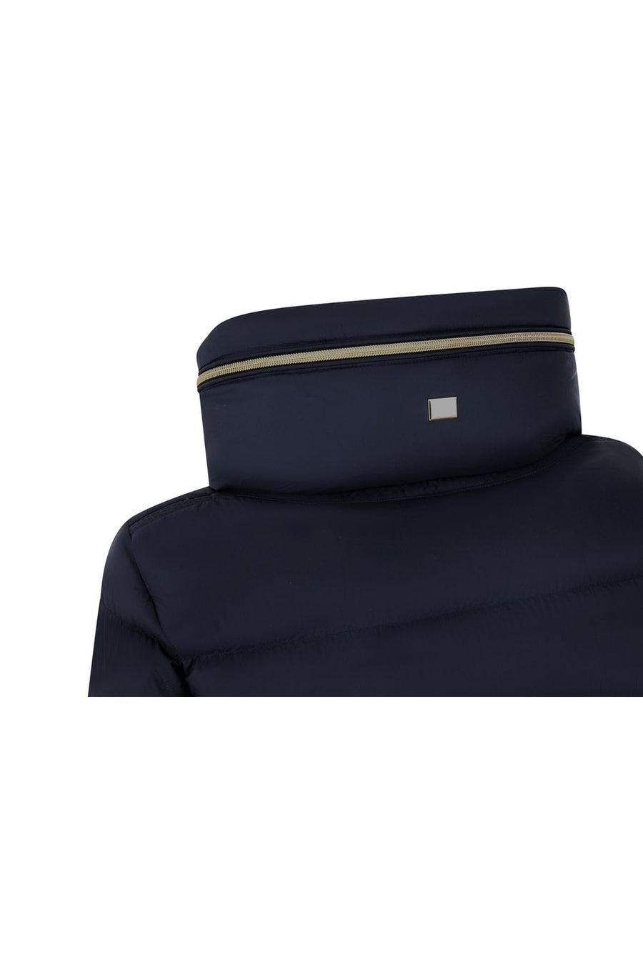 Geox Women's Navy Blue Charlene Slim Fit Hooded Long Coat