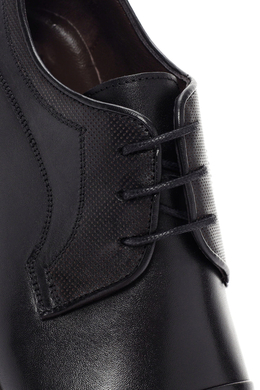 Men's Black Lace-up Leather Casual Shoes