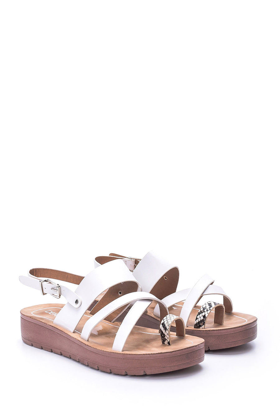 Women's Crocodile Detailed Sandals