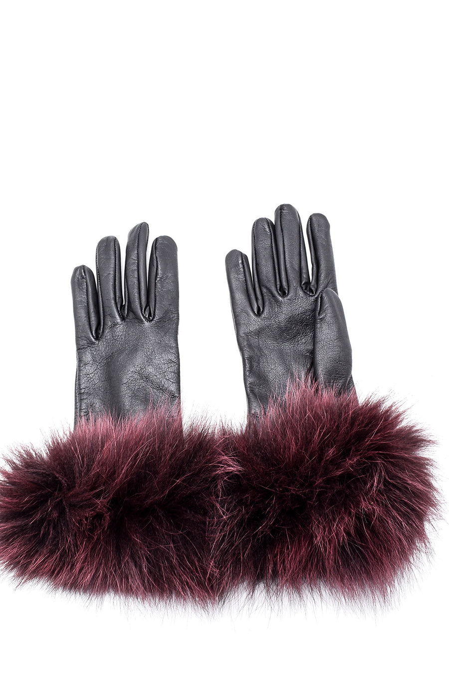 Women's Leather Fur Gloves 000A2D450514 | Derimod