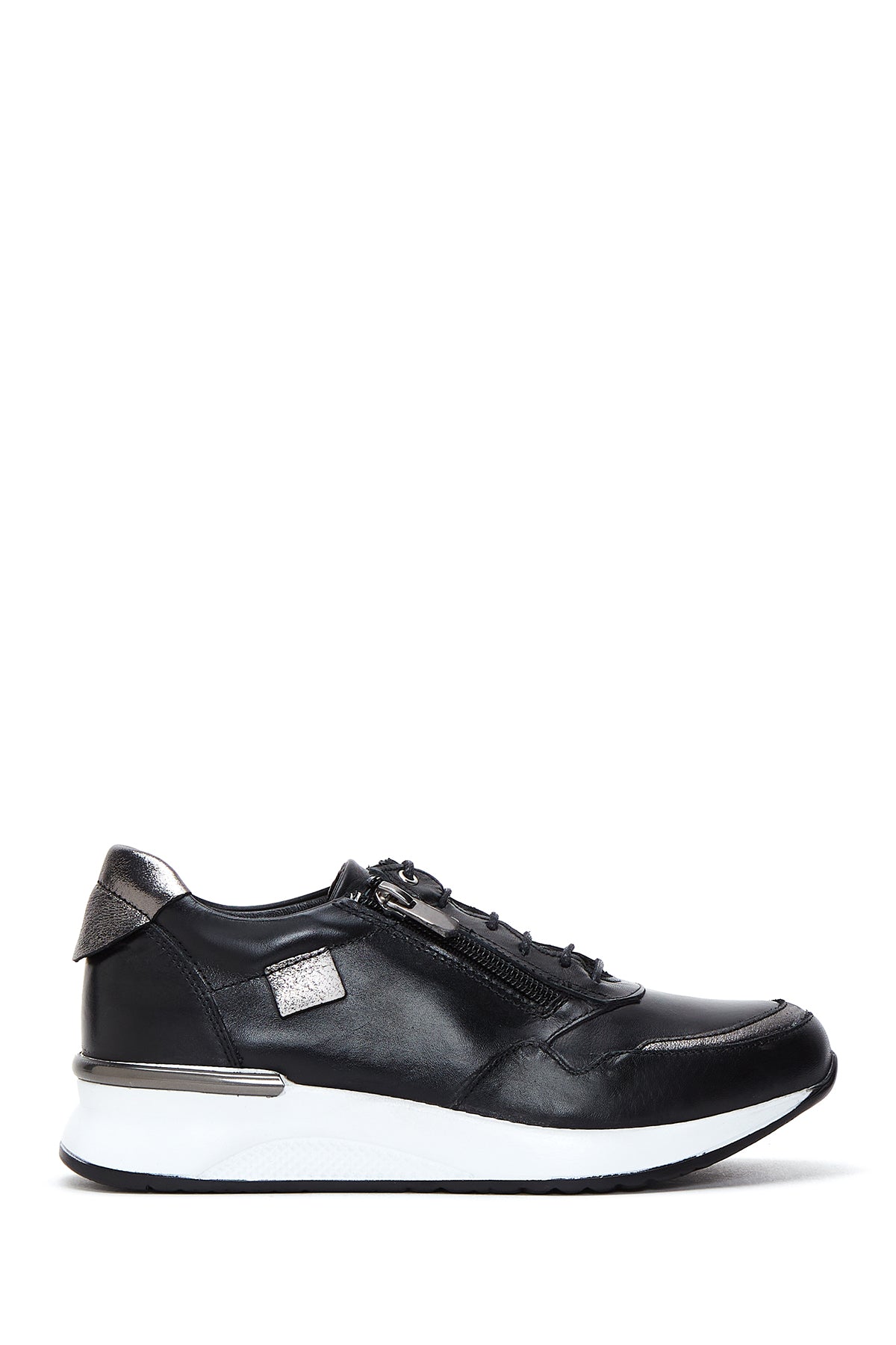 Women's Black Leather Sneaker 22WFD413918 | Derimod