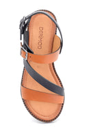 Women's Leather Buckle Detailed Sandals | Derimod
