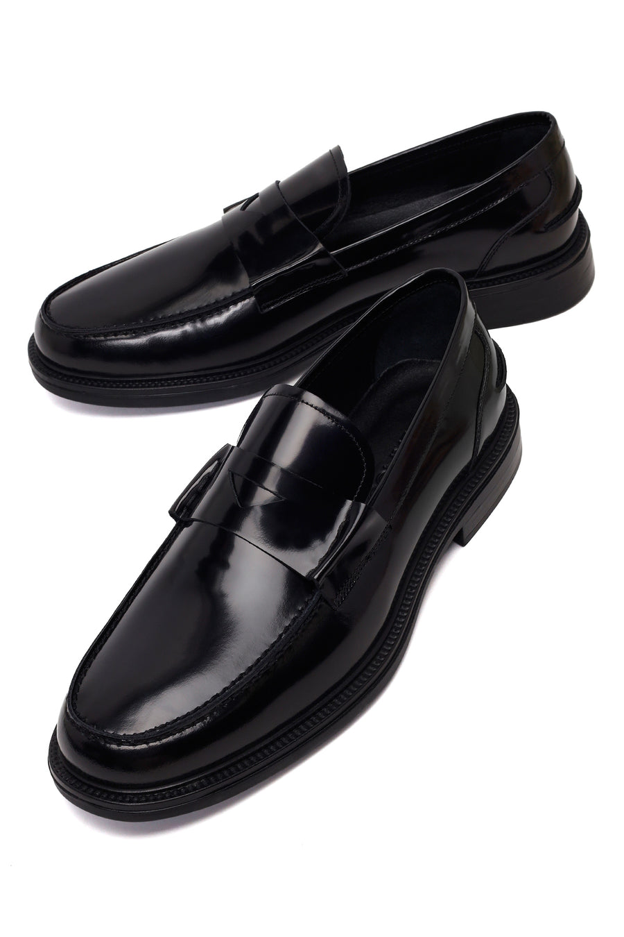 Male Black Leather Classic Loafer