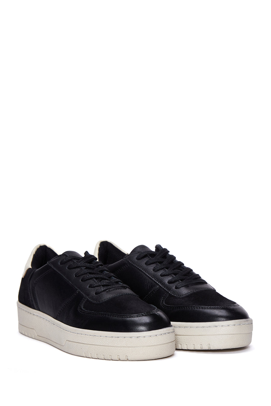 Women's Black Leather Sneaker