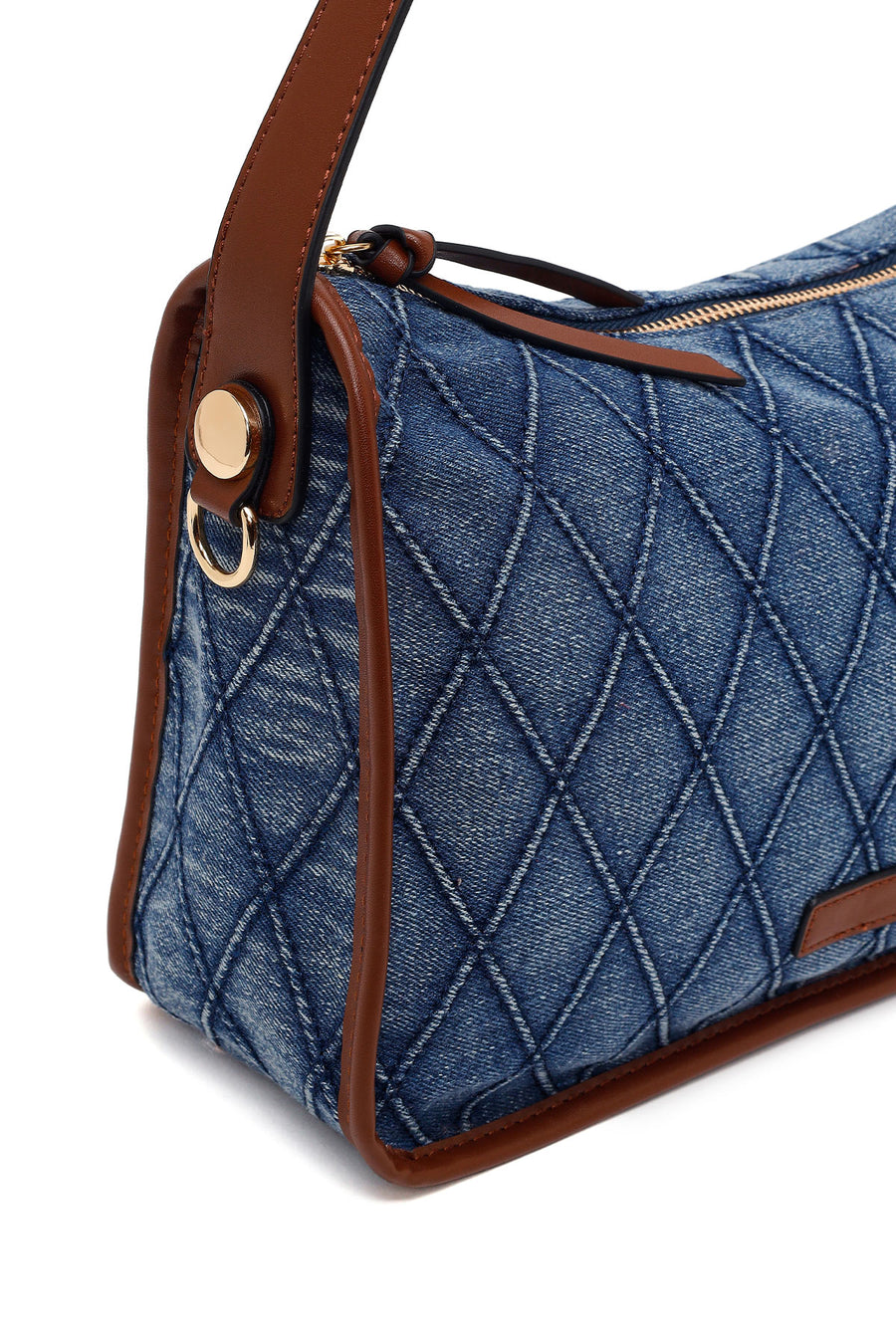 Woman Blue Jean Fabric Long-Strap Shoulder Bag