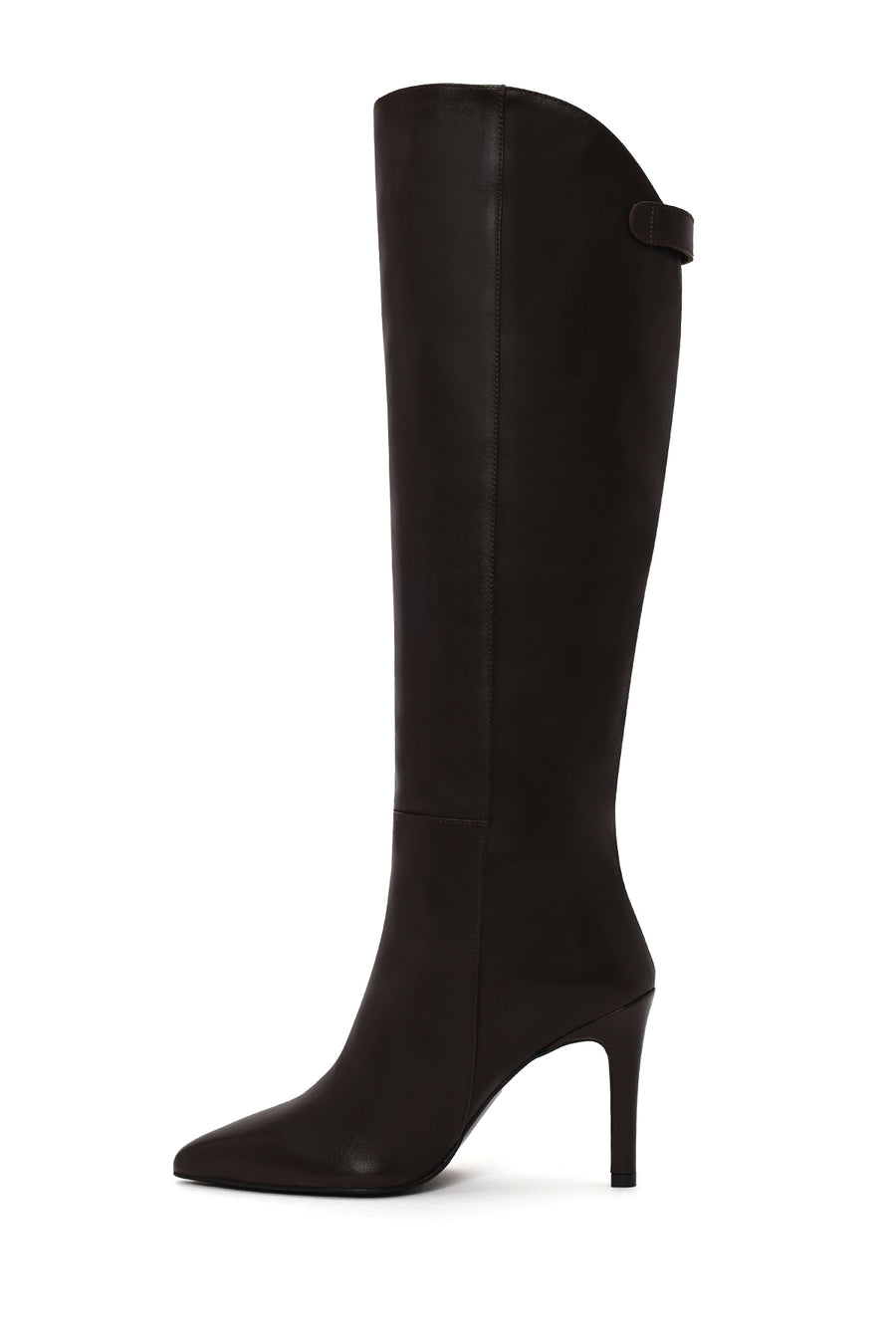 Woman Brown Thin-Heeled Leather Boots