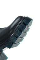 Women's Black Thick Soled Leather Boots | Derimod