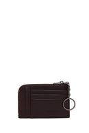 Male Brown Leather Cardholder | Derimod