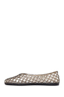 Women's Black Jelly Ballerina | Derimod