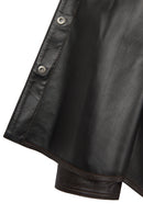 Monako Woman Brown Suede Leather Shirt | Derimod