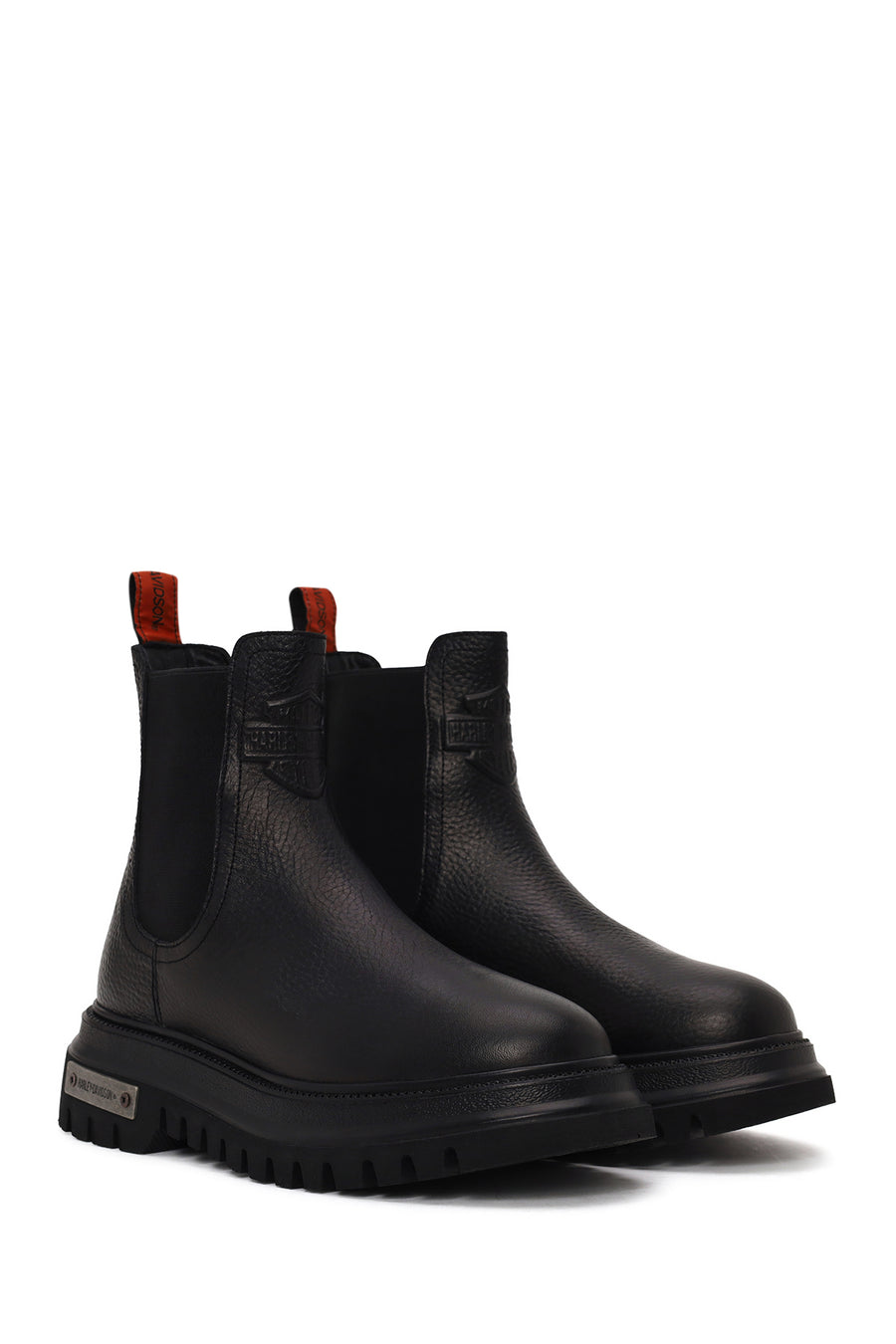 Harley Davidson Woman Black Mourir Nubuck Leather Chelsea Boots
