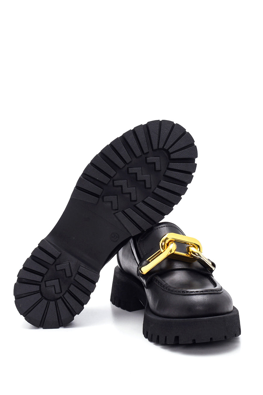 Kadın Deri Zincirli Loafer