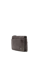 Male Grey Leather Handbag | Derimod