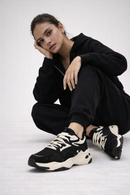 Woman Black Lace-Up Chunky Sneaker | Derimod