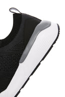Derimod Zero Men's Black Lace-Up Thick Soled Fabric Sneaker | Derimod