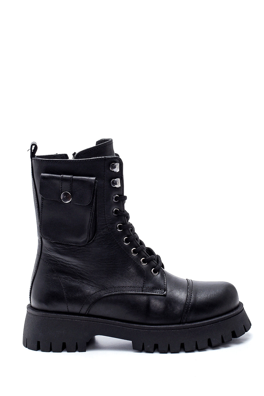 Women's Leather Pocket Detailed Boots 21WFD510418 | Derimod