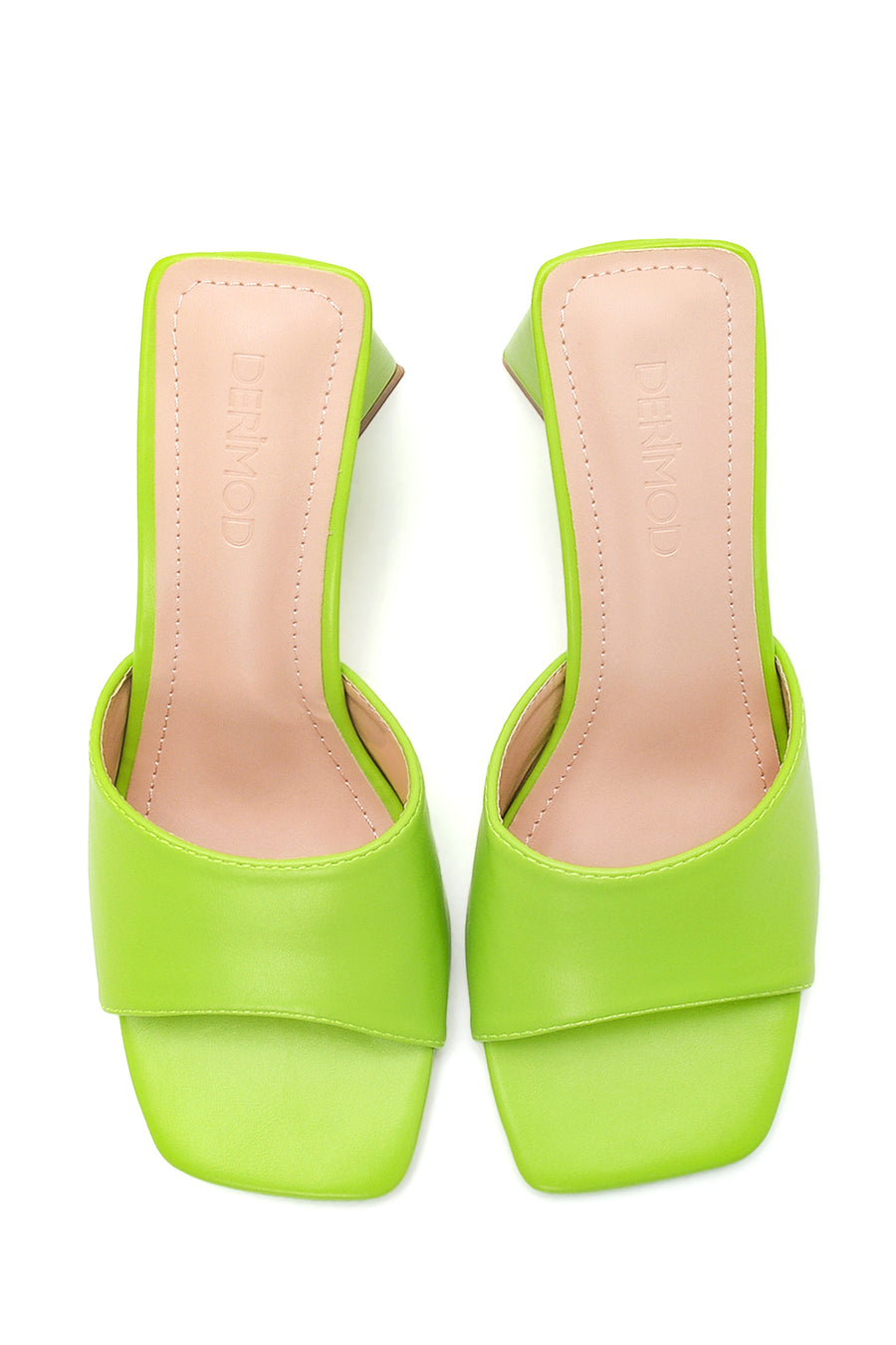 Women's Green Heeled Slippers