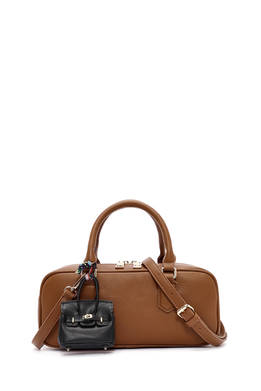 Women's Brown Long Strap Accessory Detailed Handbag 24WBD2506FT | Derimod