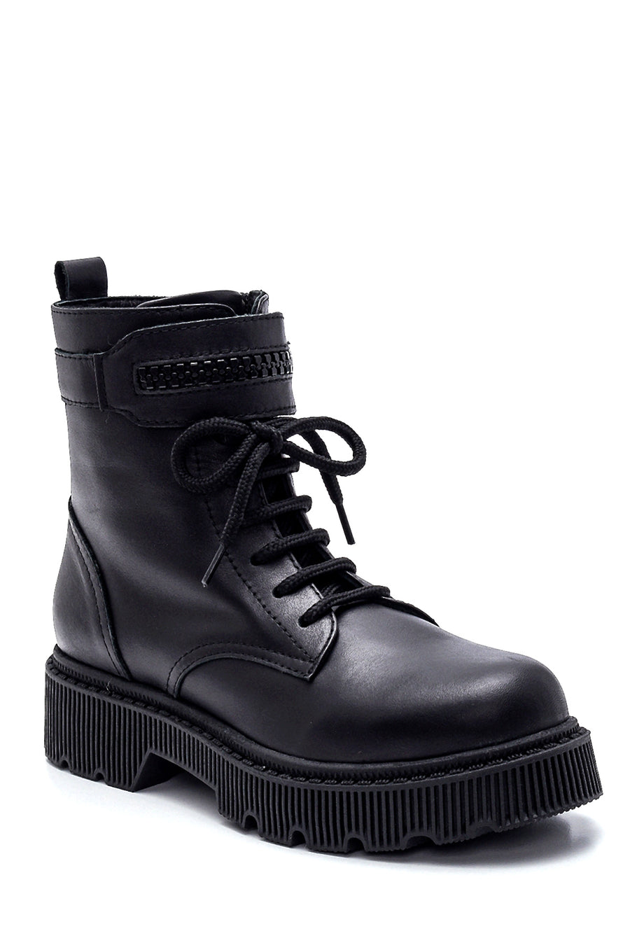 Women's Leather Zippered Boots