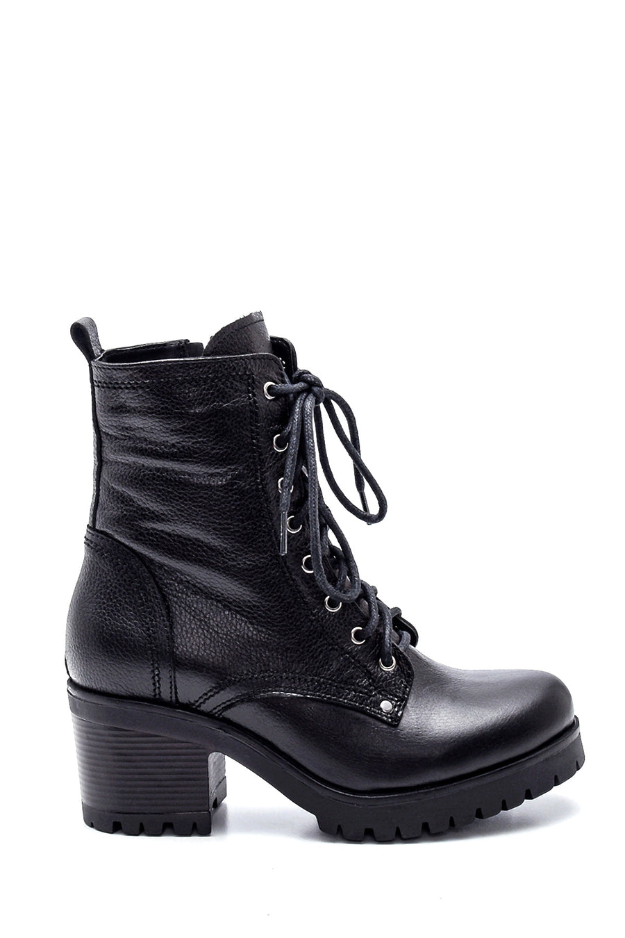 Women's Leather Heeled Boots 21WFD182518 | Derimod