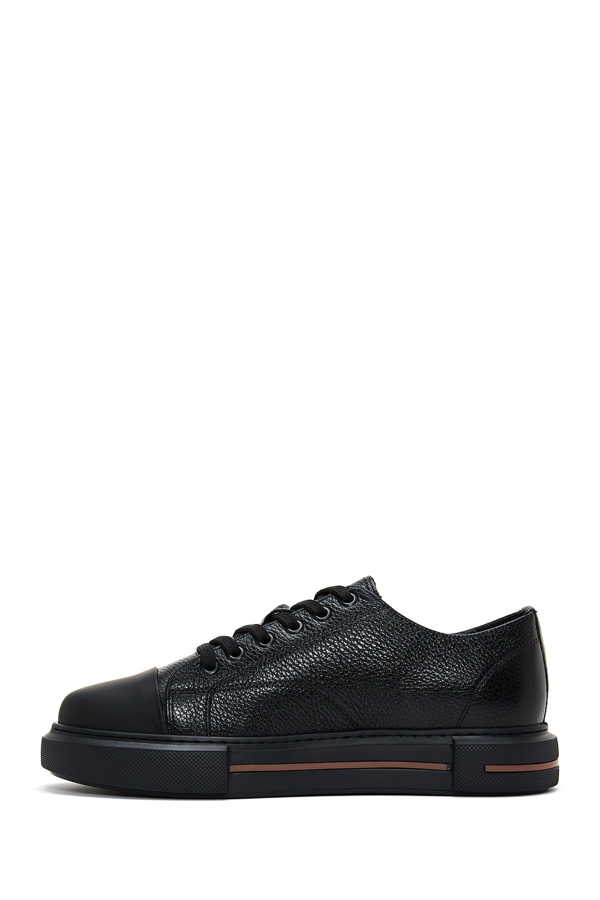 Erkek Siyah Deri Kalın Tabanlı Sneaker 22WFD6138FT | Derimod