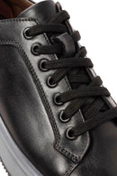 Men's Black Lace-up Leather Sneaker | Derimod