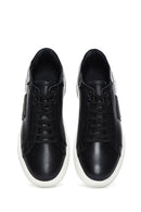 Erkek Siyah Deri Sneaker | Derimod