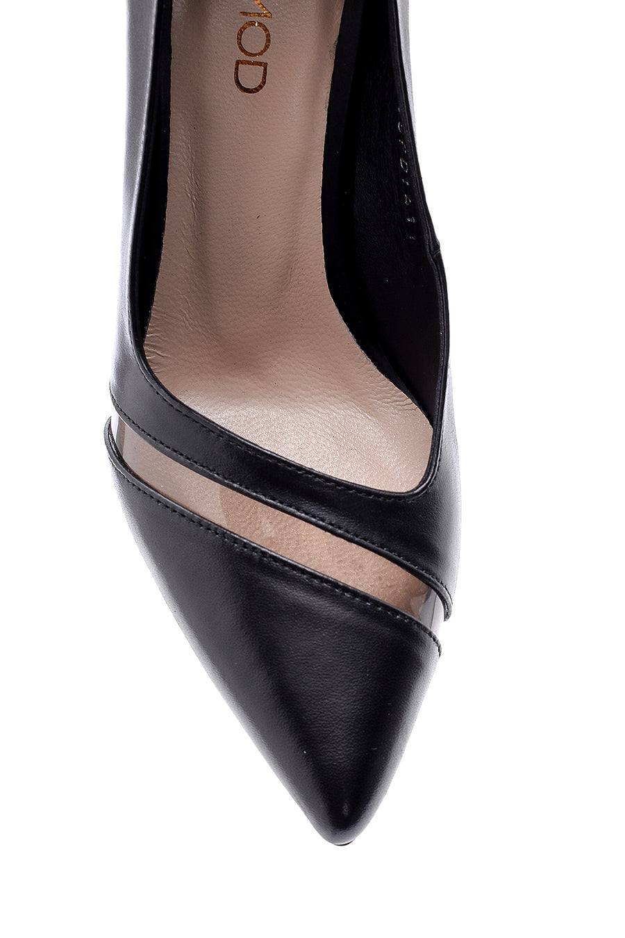 Women's Transparent Detailed Leather Stiletto