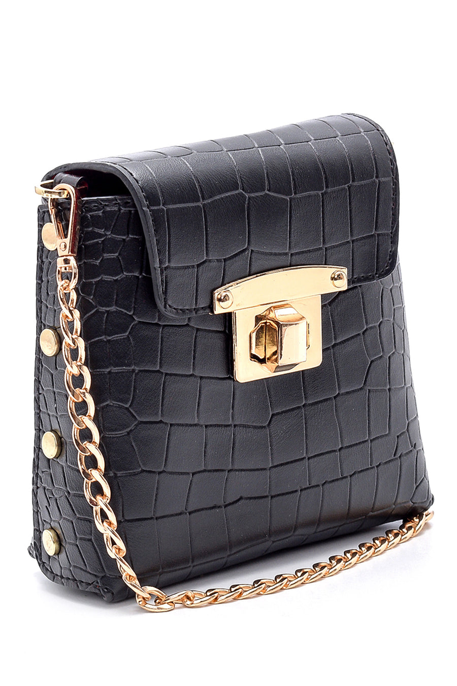 Women's Crocodile Patterned Crossbody Bag