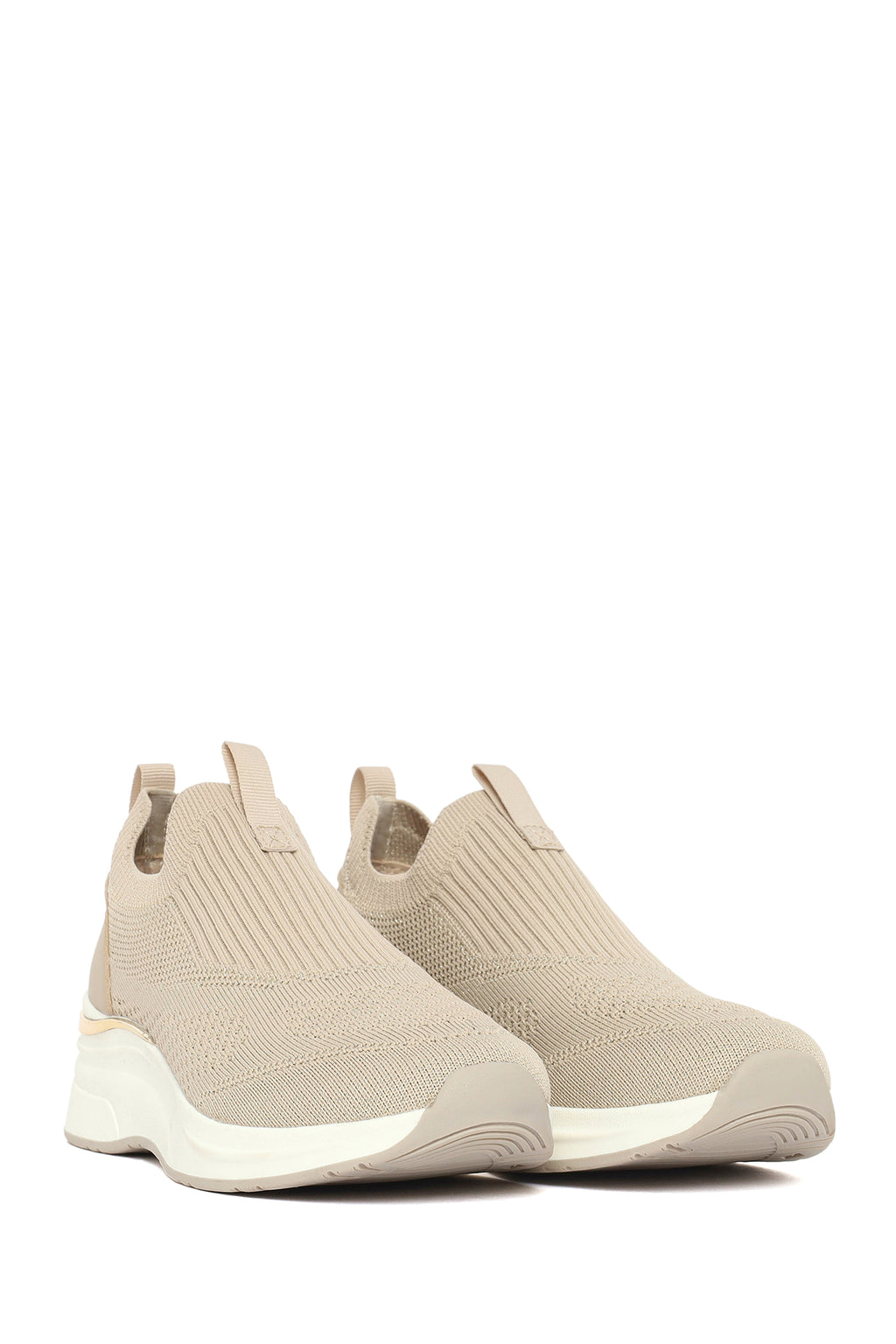 Derimod Zero Kadın Bej Kalın Tabanlı Kumaş Sneaker