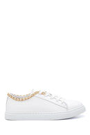 Women's Leather Chain Sneaker | Derimod