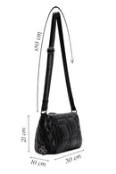 Women's Black Quilted Crossbody Bag | Derimod