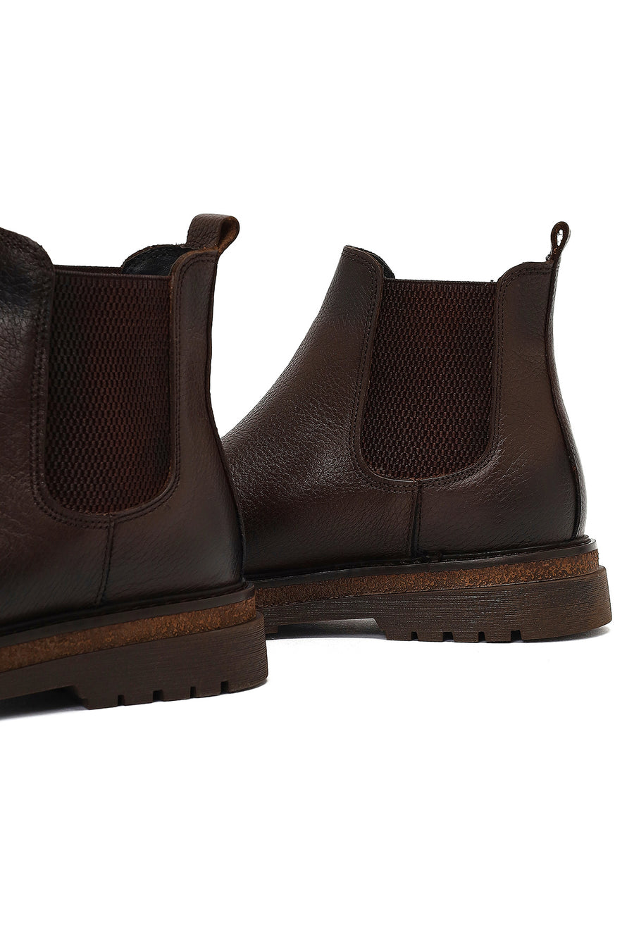 Male Brown Leather Chelsea Boots