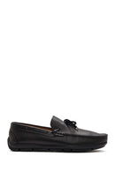 Men's Black Tasseled Leather Loafer | Derimod