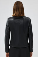 Irina Women's Black Leather Jacket | Derimod