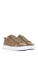 Men's Mink Lace-Up Suede Leather Sneaker | Derimod