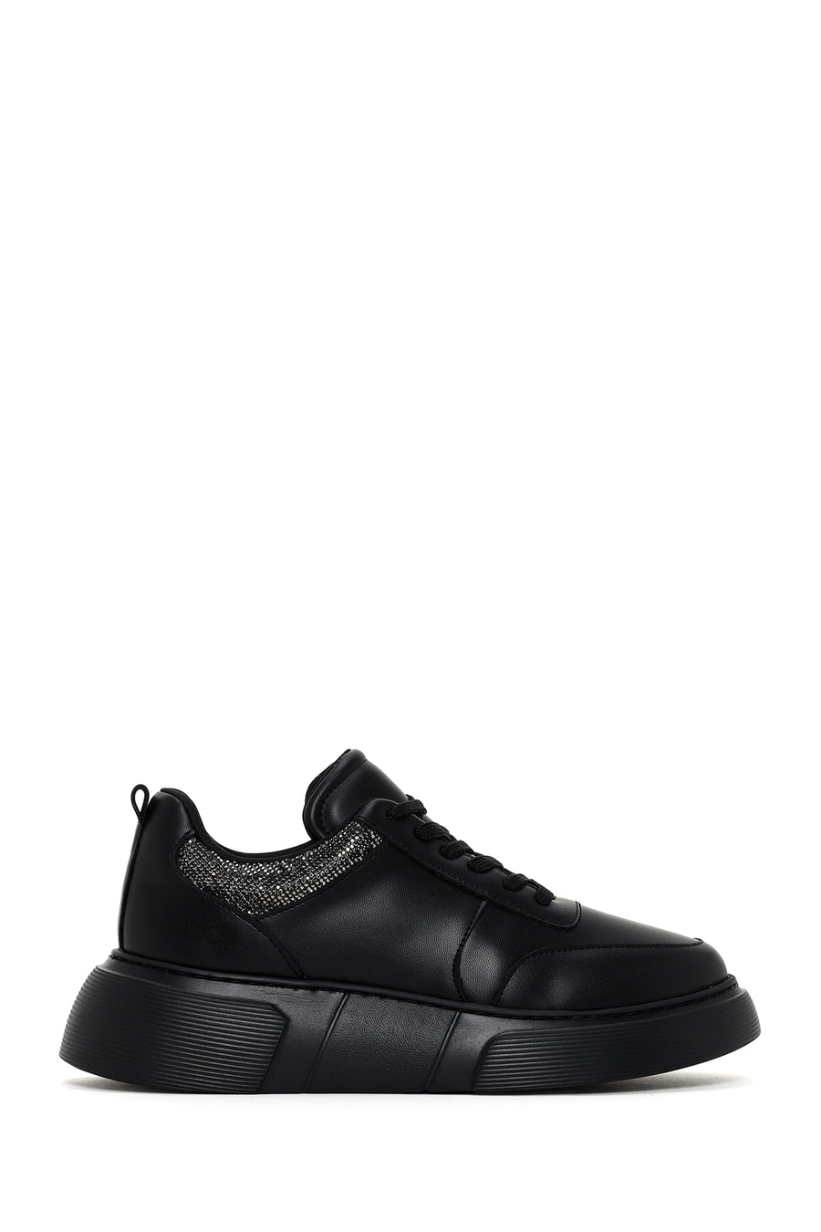 Women's Black Thick Soled Stone Sneaker 24SFE135114 | Derimod