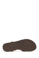 Woman Taba Buckled Leather Bodrum Sandal | Derimod
