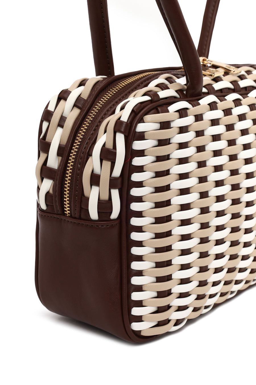 Woman Multicolored Braided Shoulder Bag
