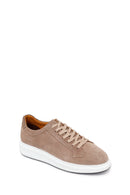 Erkek Bej Bağcıklı Süet Deri Sneaker | Derimod