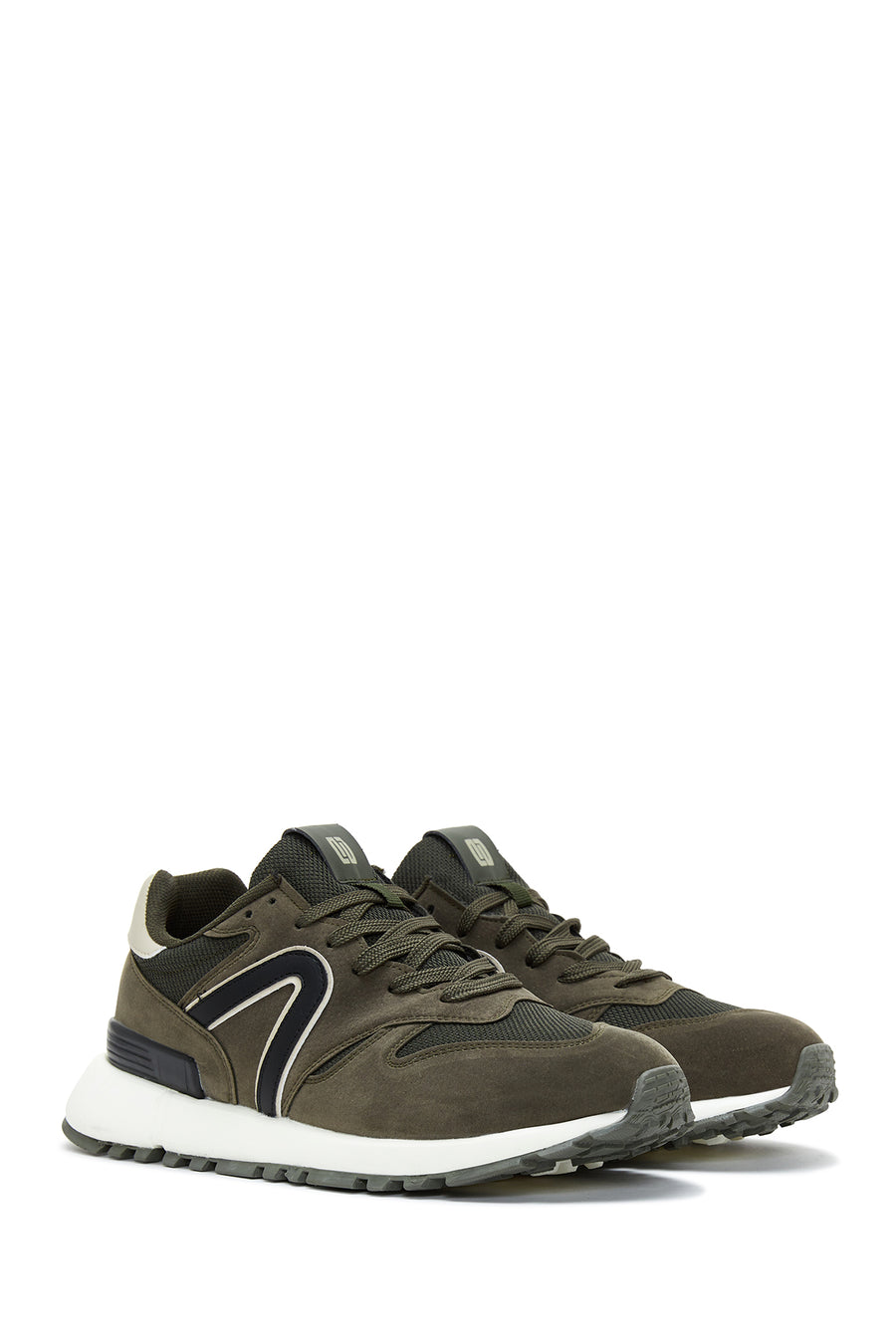 Erkek Haki Süet Deri Sneaker
