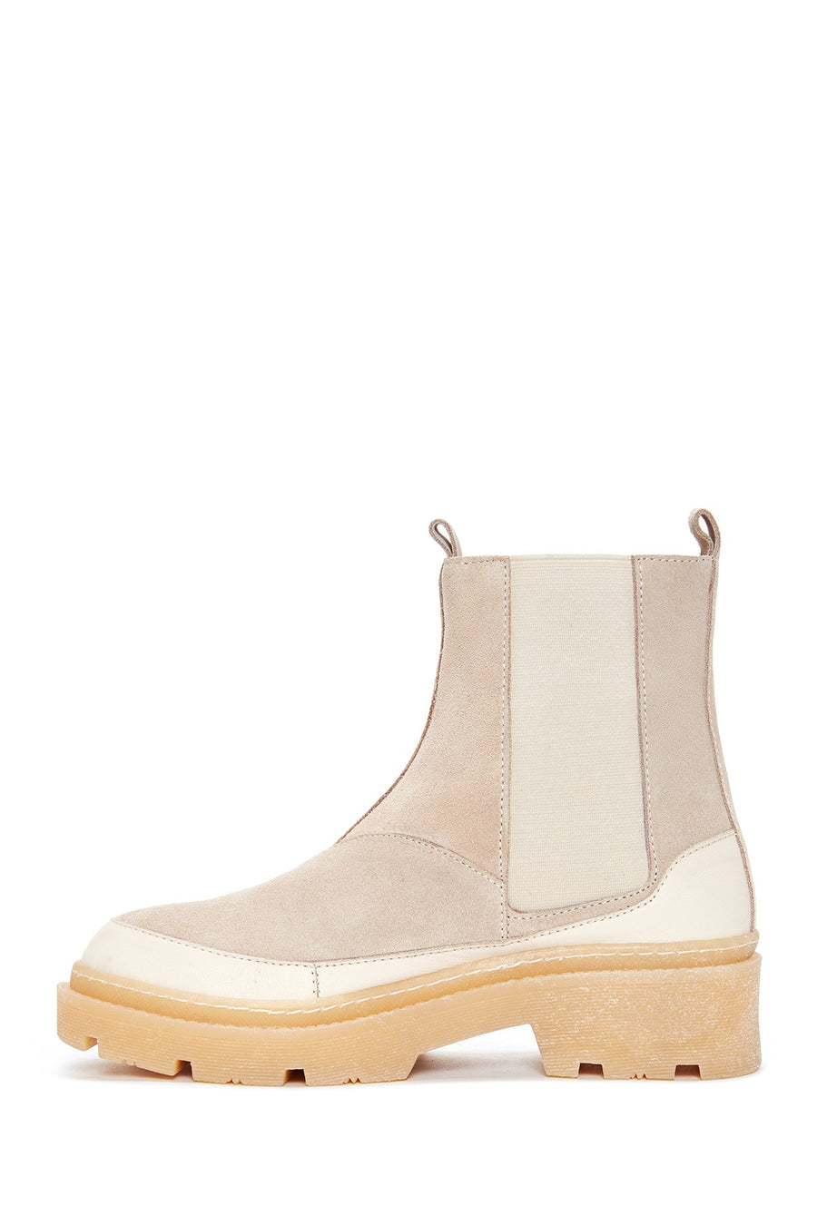 Women's Gray Suede Leather Chelsea Boots