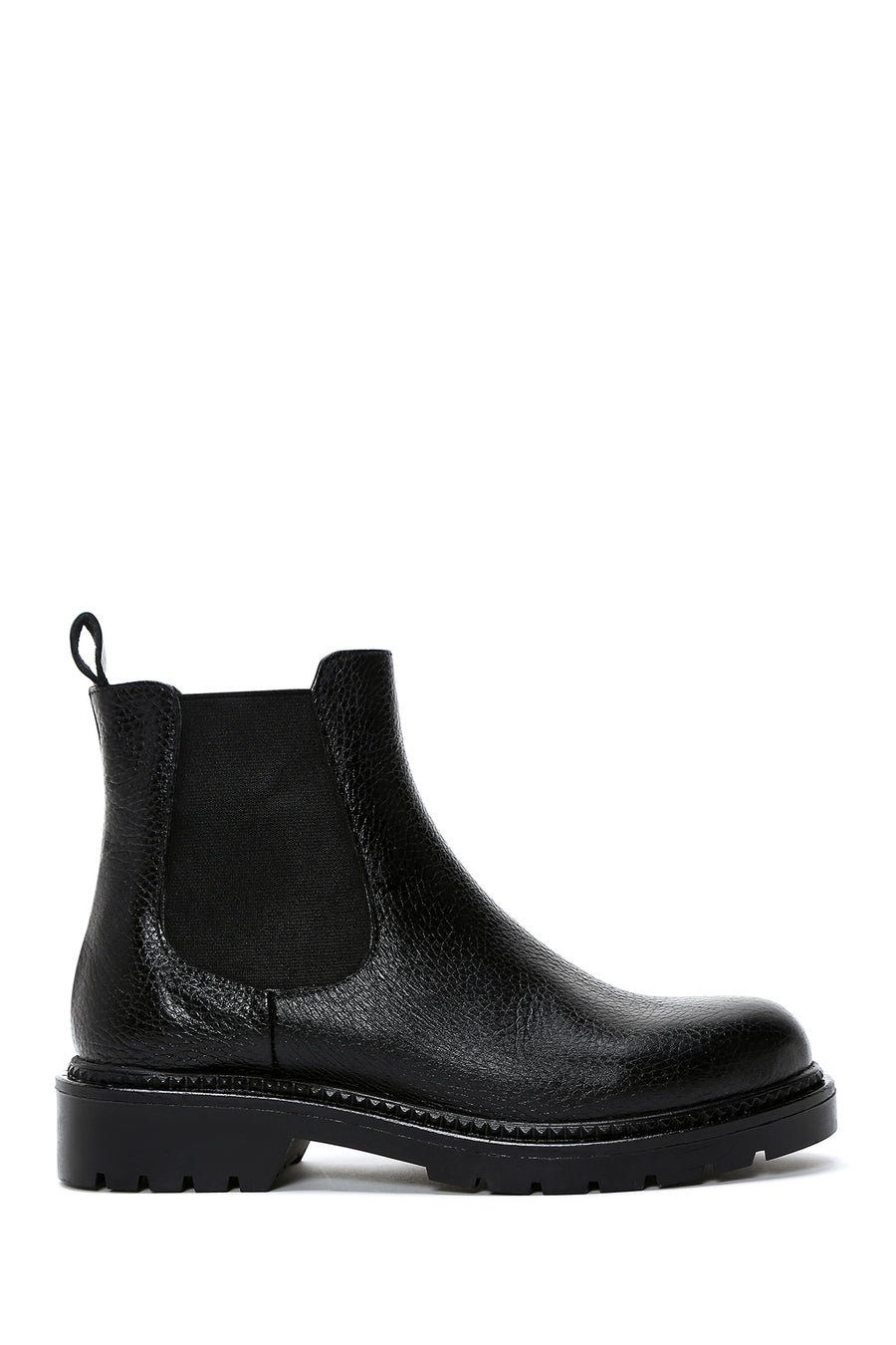 Women's Black Leather Chelsea Boots 23WFD110218 | Derimod
