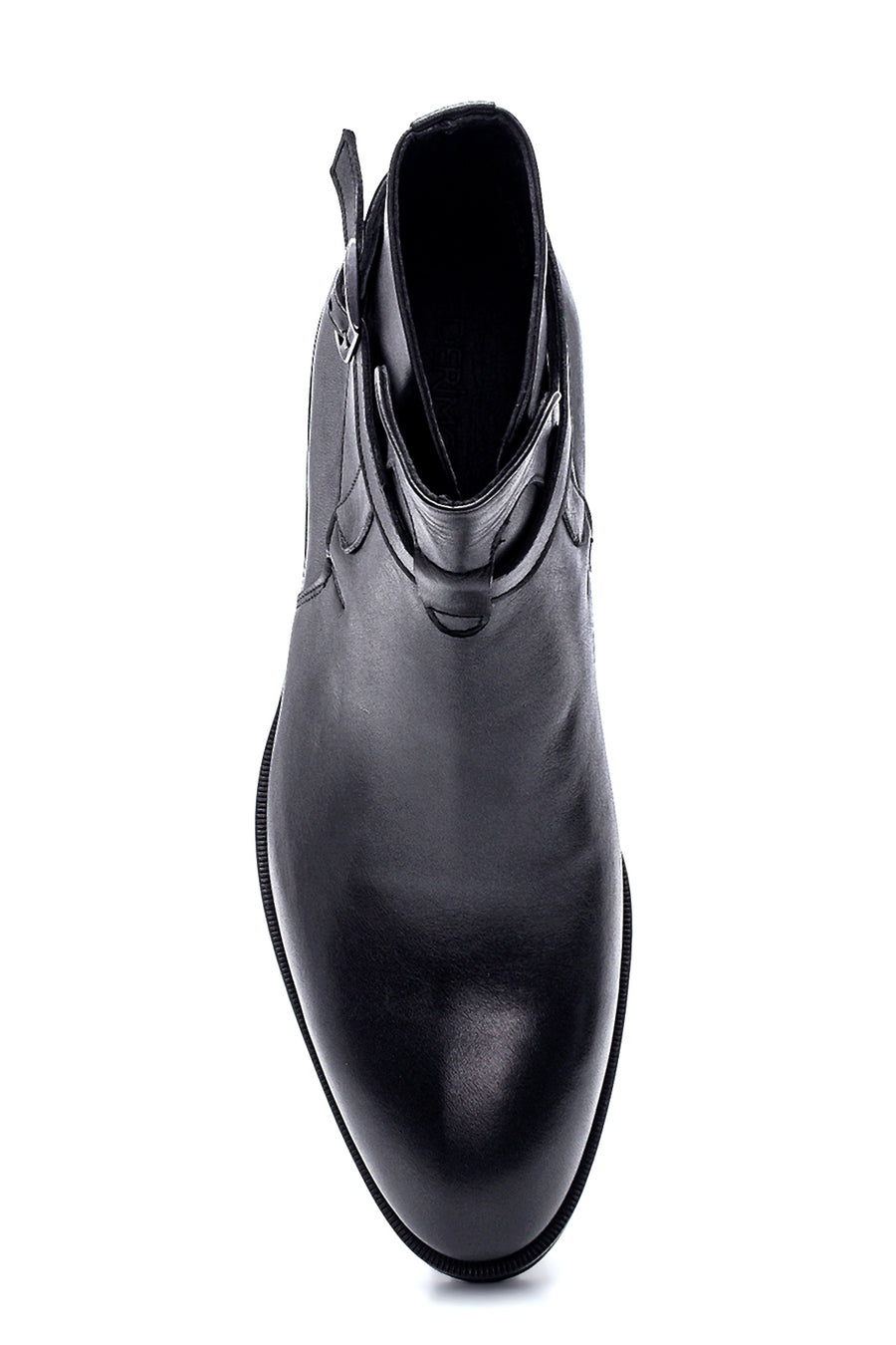 Men's Leather Buckle Detailed Casual Boots