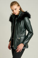Diva Women's Leather Jacket | Derimod