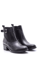 Women's Buckle Leather Boots | Derimod