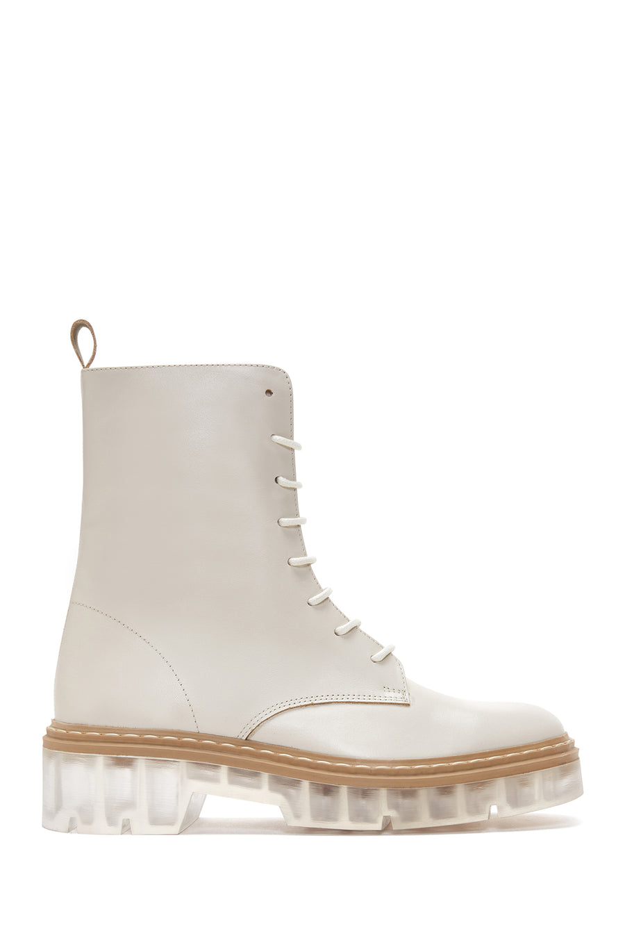 Women's Beige Leather Boots 21WFD162818 | Derimod